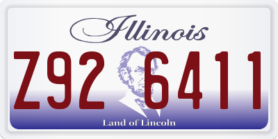 IL license plate Z926411