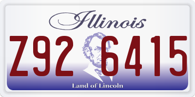 IL license plate Z926415