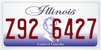 IL license plate Z926427
