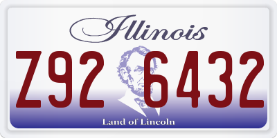 IL license plate Z926432