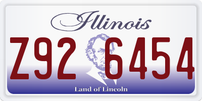 IL license plate Z926454