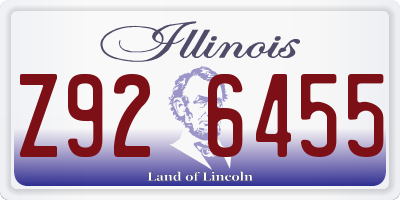 IL license plate Z926455