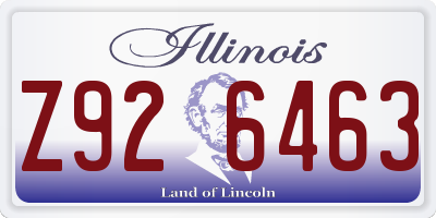 IL license plate Z926463