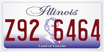 IL license plate Z926464