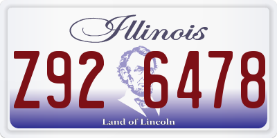IL license plate Z926478