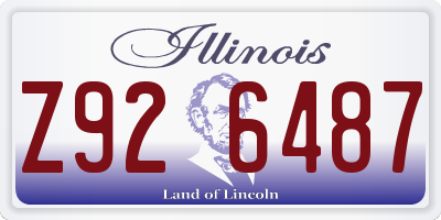 IL license plate Z926487