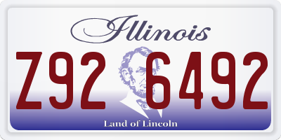 IL license plate Z926492