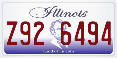 IL license plate Z926494