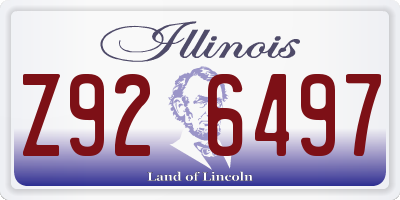 IL license plate Z926497