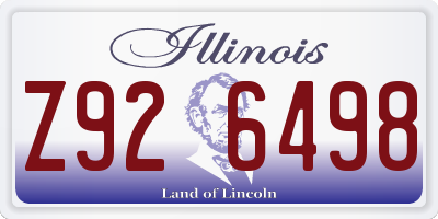 IL license plate Z926498