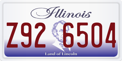 IL license plate Z926504