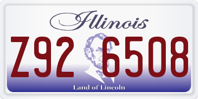 IL license plate Z926508
