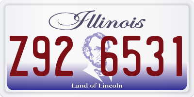 IL license plate Z926531
