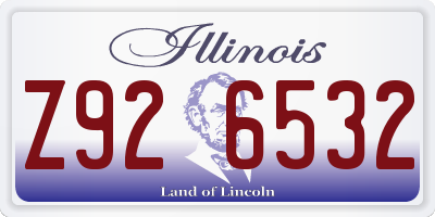IL license plate Z926532