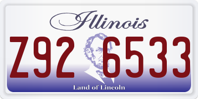 IL license plate Z926533