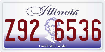 IL license plate Z926536