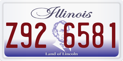 IL license plate Z926581
