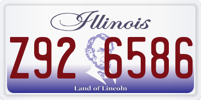 IL license plate Z926586