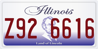 IL license plate Z926616