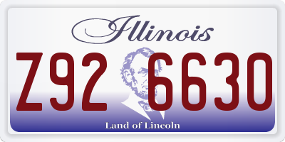 IL license plate Z926630