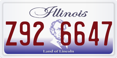 IL license plate Z926647