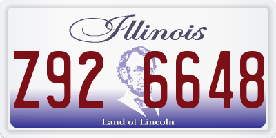 IL license plate Z926648