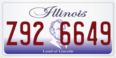 IL license plate Z926649