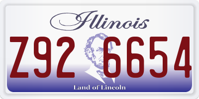 IL license plate Z926654