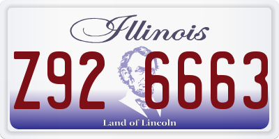 IL license plate Z926663