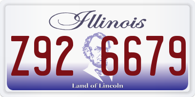 IL license plate Z926679