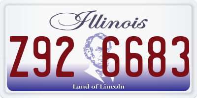 IL license plate Z926683