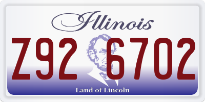 IL license plate Z926702
