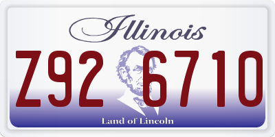 IL license plate Z926710