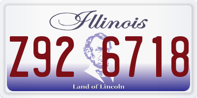 IL license plate Z926718