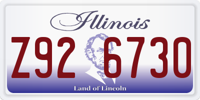 IL license plate Z926730
