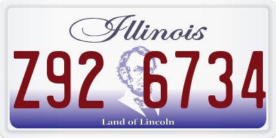 IL license plate Z926734