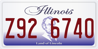 IL license plate Z926740
