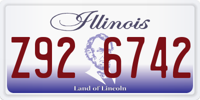 IL license plate Z926742