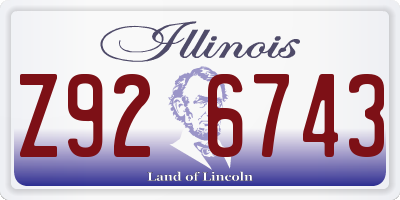 IL license plate Z926743