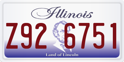 IL license plate Z926751