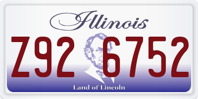IL license plate Z926752