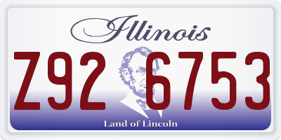 IL license plate Z926753