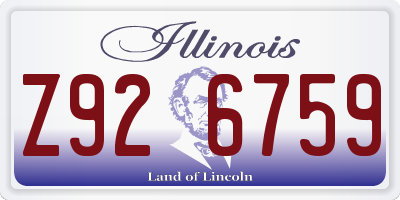 IL license plate Z926759