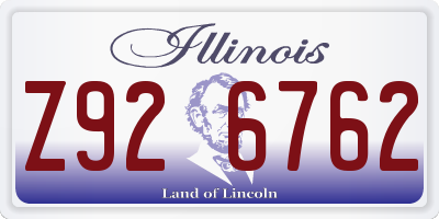 IL license plate Z926762