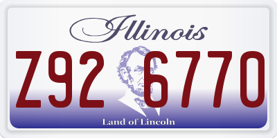 IL license plate Z926770