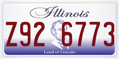 IL license plate Z926773