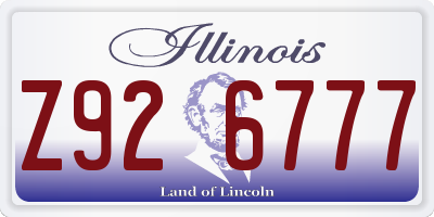 IL license plate Z926777