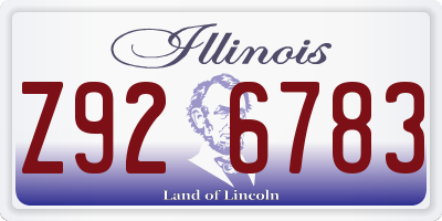 IL license plate Z926783