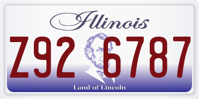IL license plate Z926787