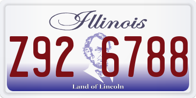 IL license plate Z926788